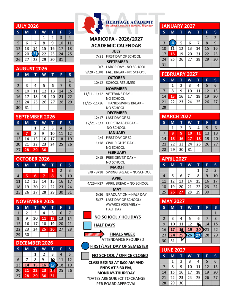 HAMaricopa-Academic-Calendar-2026-2027-DRAFT-VERSION-